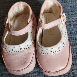 Vintage Baby Shoes Made in France Girls Pink Size 2